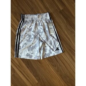 NWT Adidas Boys Aeroready Camo Gray Basketball Shorts Medium/M 8